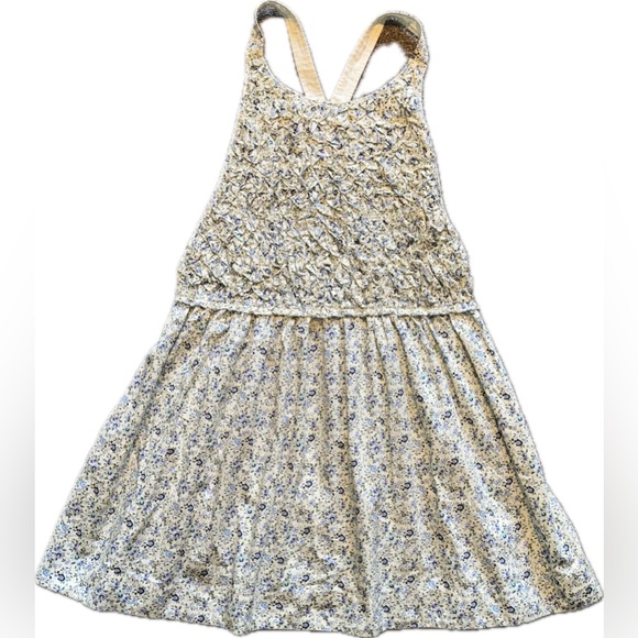 (NWT) Free People 100% cotton Women’s Large Blue Floral Backless Dress - Picture 1 of 16
